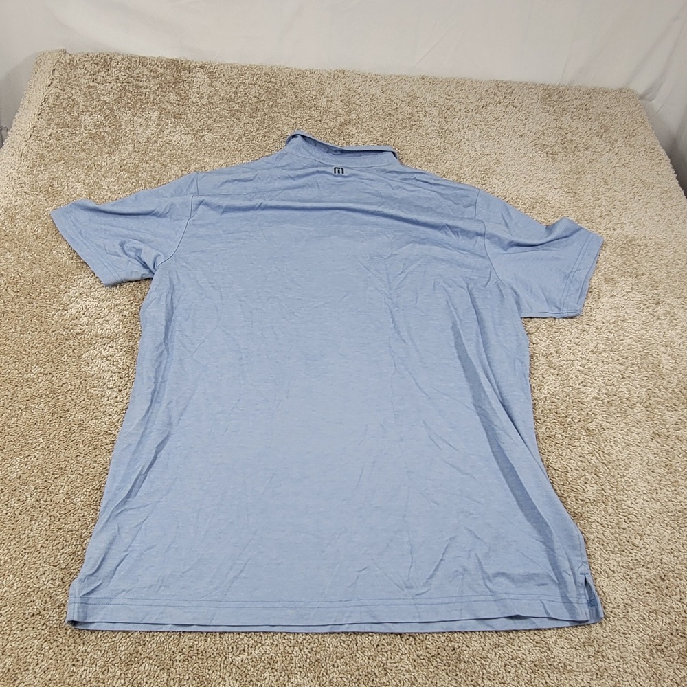 Travis Mathew Mens Light Blue Polo Shirt Short Sleeve Golf Casual Size XXL - Picture 6 of 6